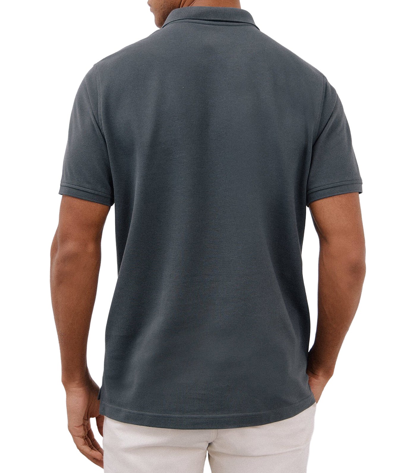 Cortefiel Basic Piqué Polo Shirt Dark Gray 