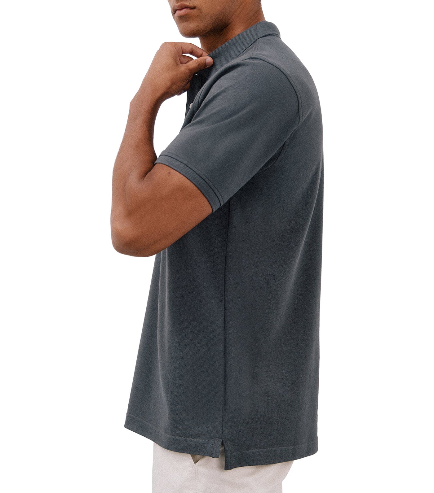 Cortefiel Basic Piqué Polo Shirt Dark Gray 