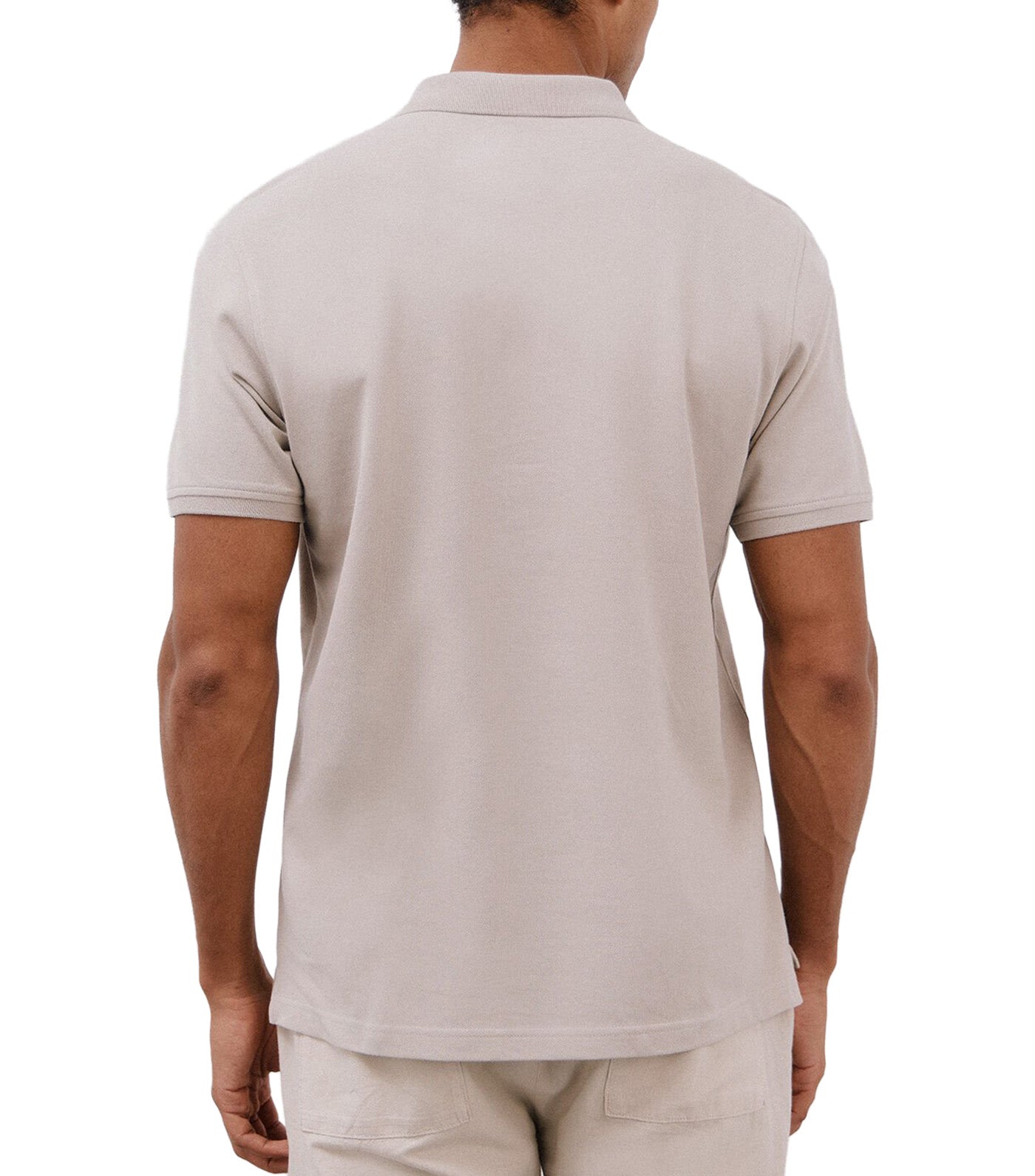 Cortefiel Basic Piqué Polo Shirt Beige