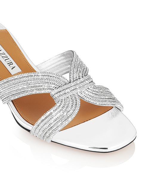 Aquazzura Crystal Muse Sandal 35 Silver | Rustan's