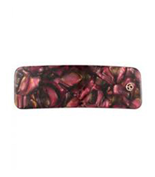 Carolyn Hair Clip Marble Maroon