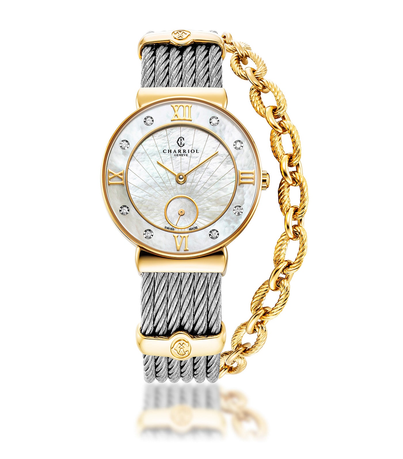 St. Tropez Icon 30mm Stainless Steel and Yellow Gold