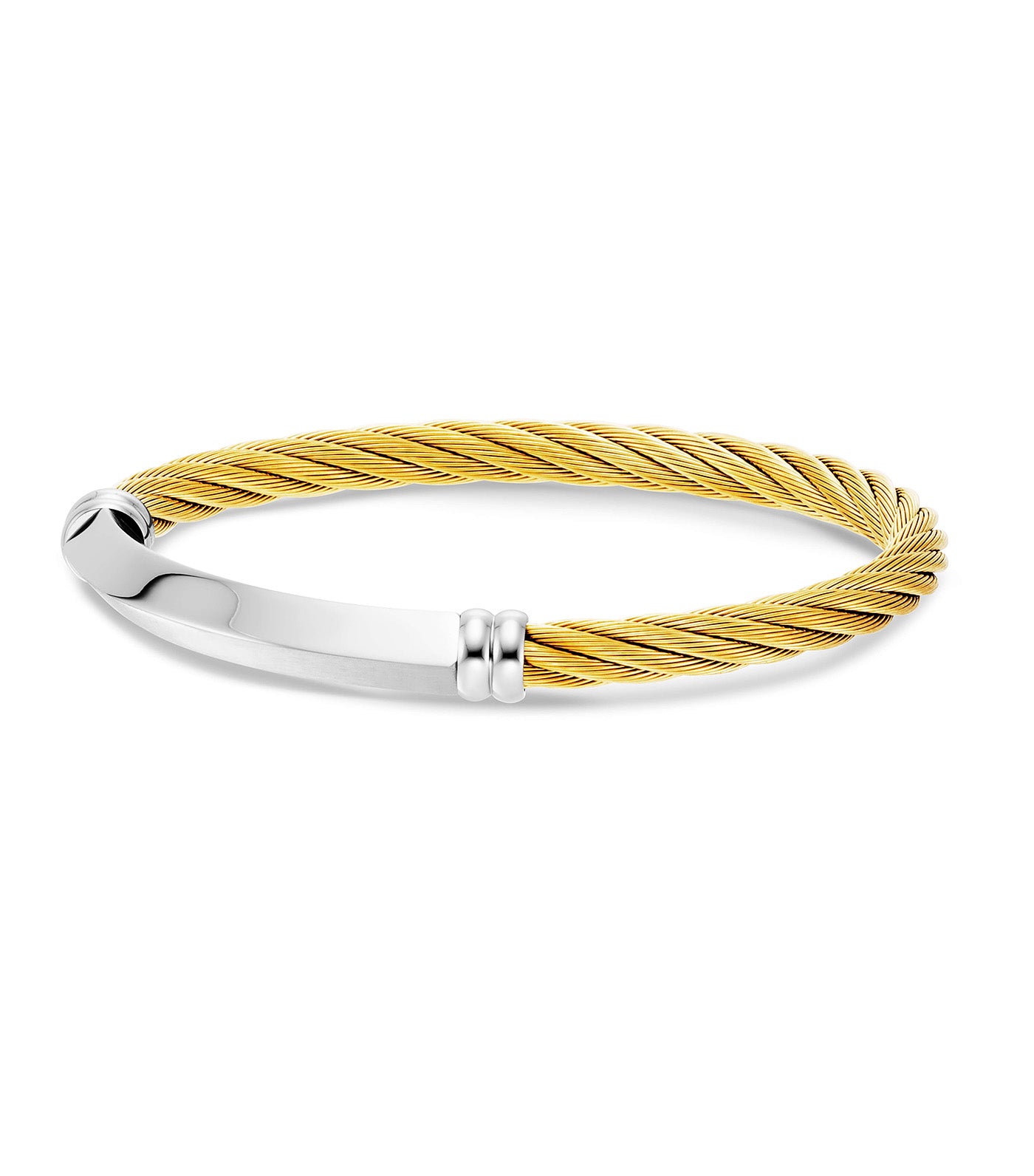 Better Half Bangle Yellow Gold and Stainless Steel
