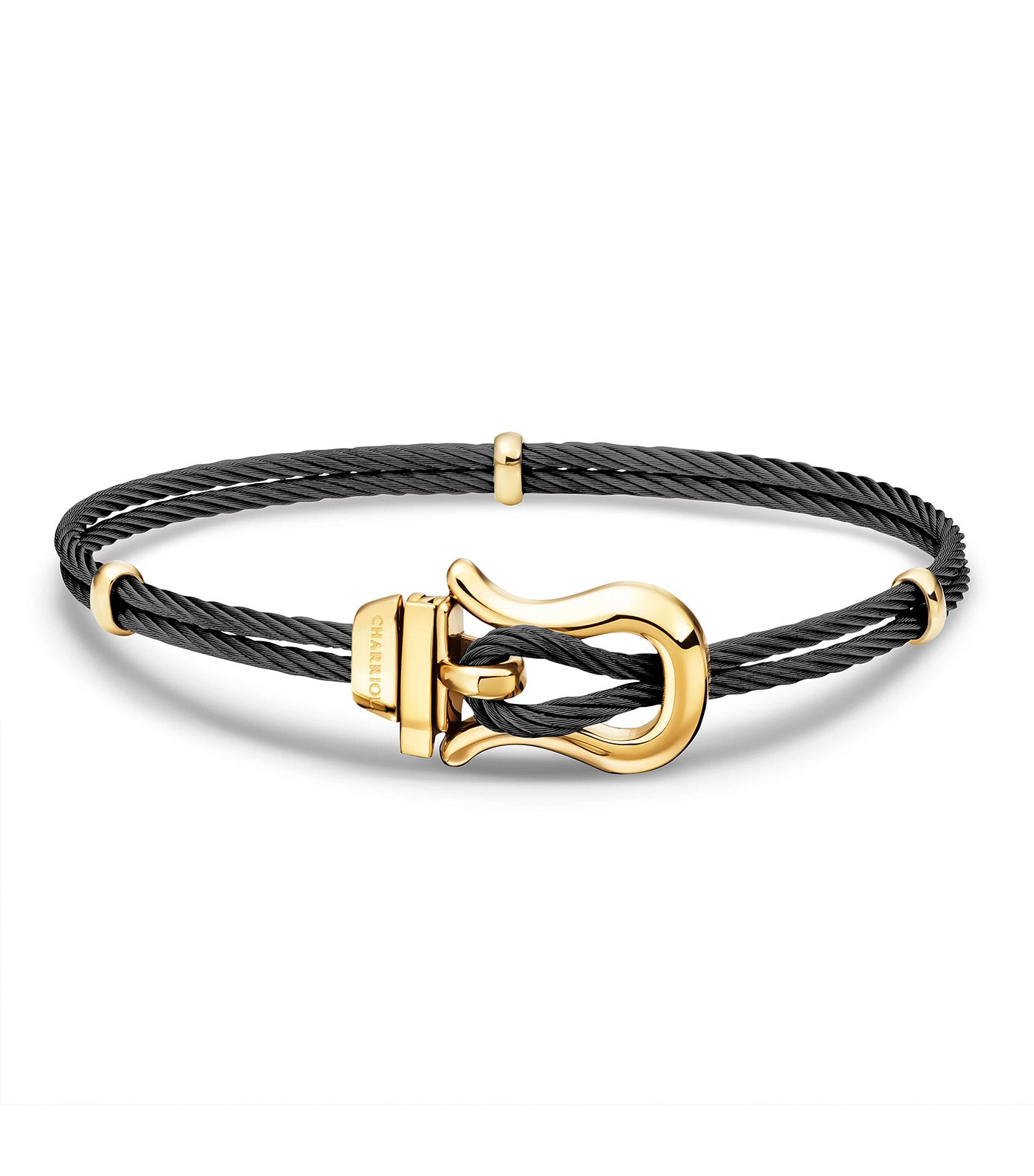 Bonifacio Bangle Black and Yellow Gold