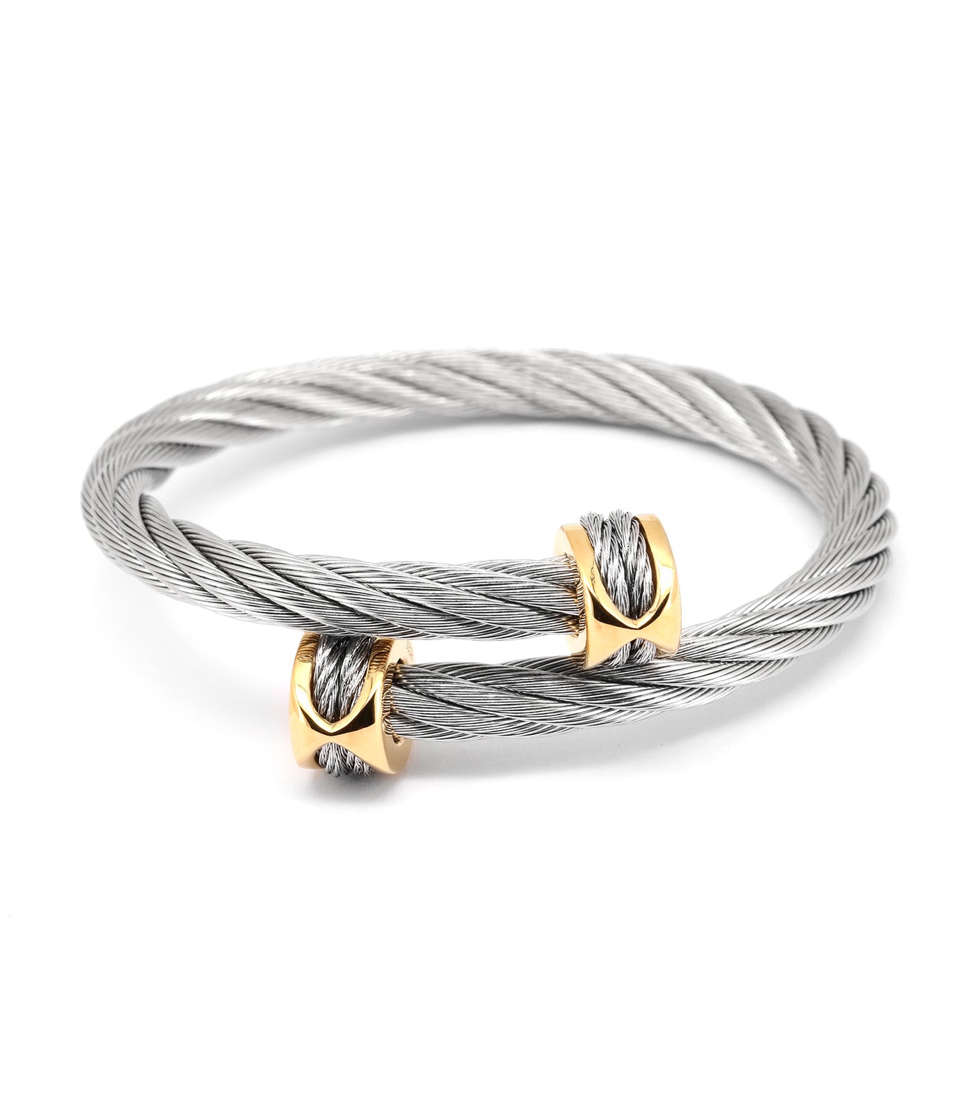 Celtic® Dream Bangle Stainless Steel and Yellow Gold