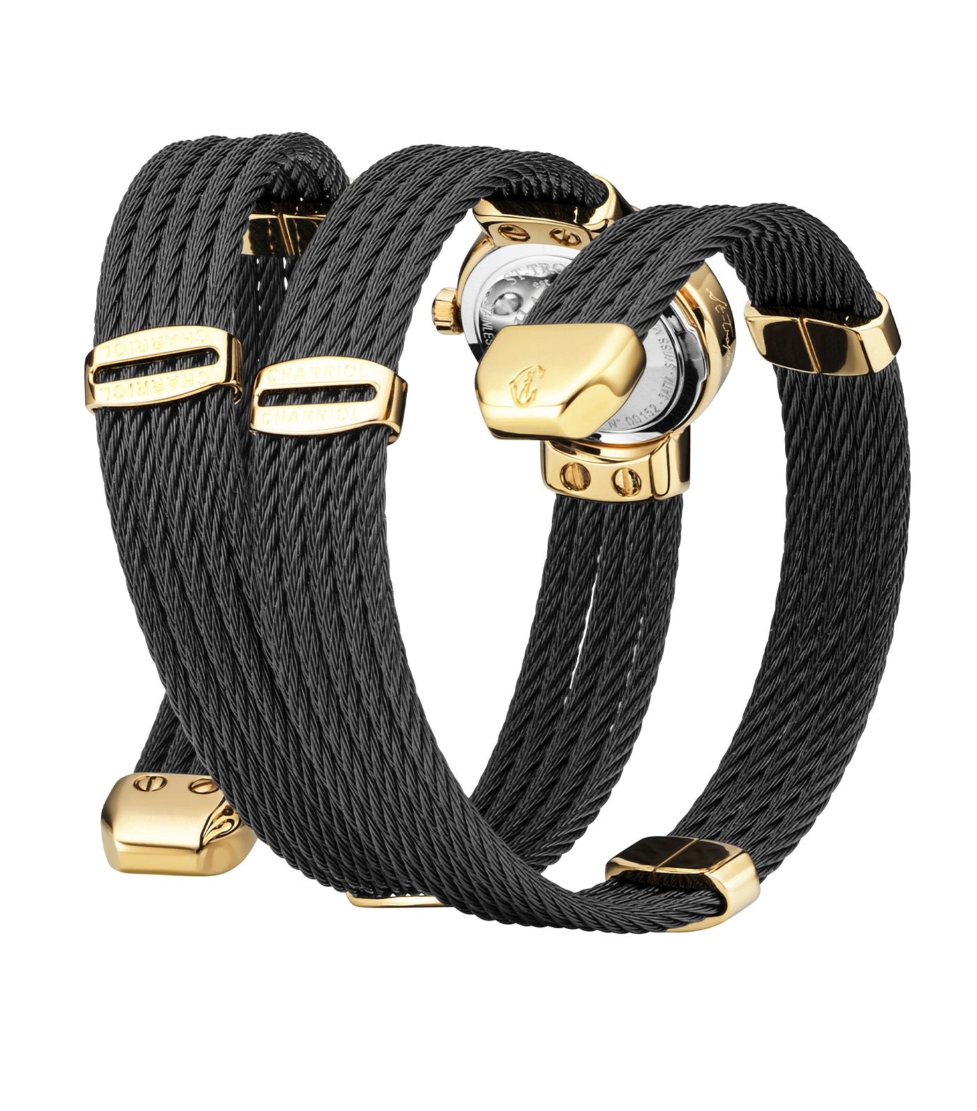 Twist Watch Black And Yellow Gold