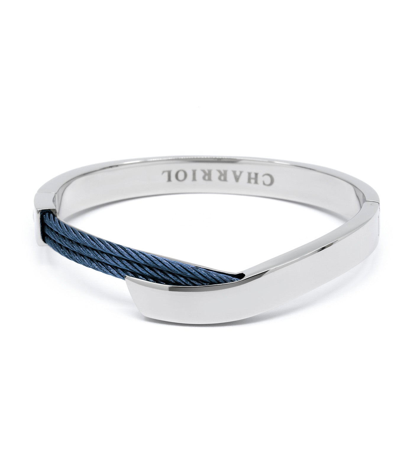 Shoreline Bangle Silver and Blue