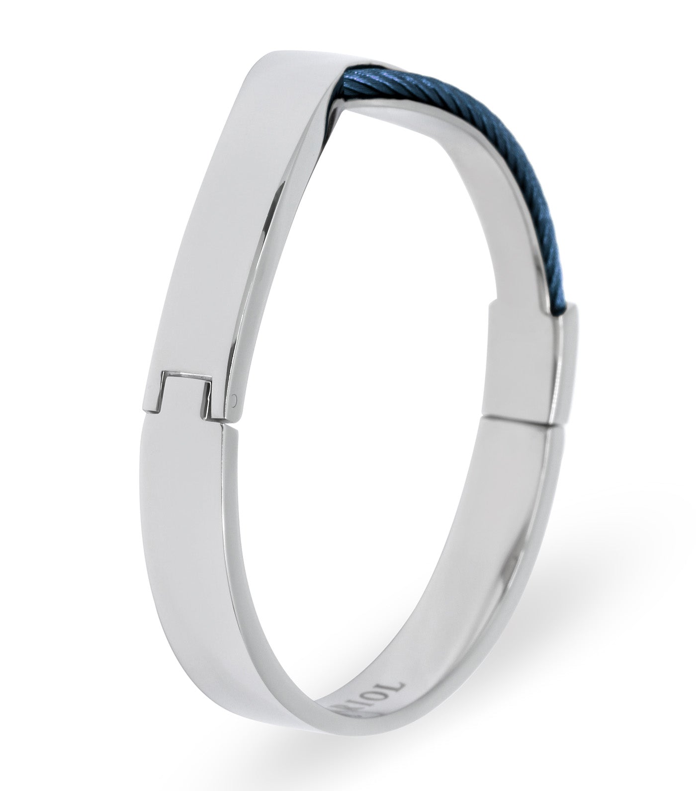 Shoreline Bangle Silver and Blue