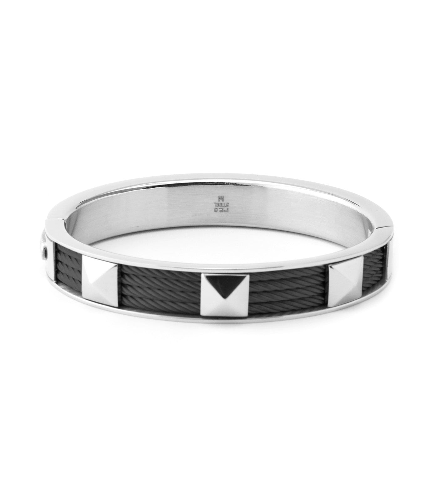 Forever Bangle Black and Silver Small