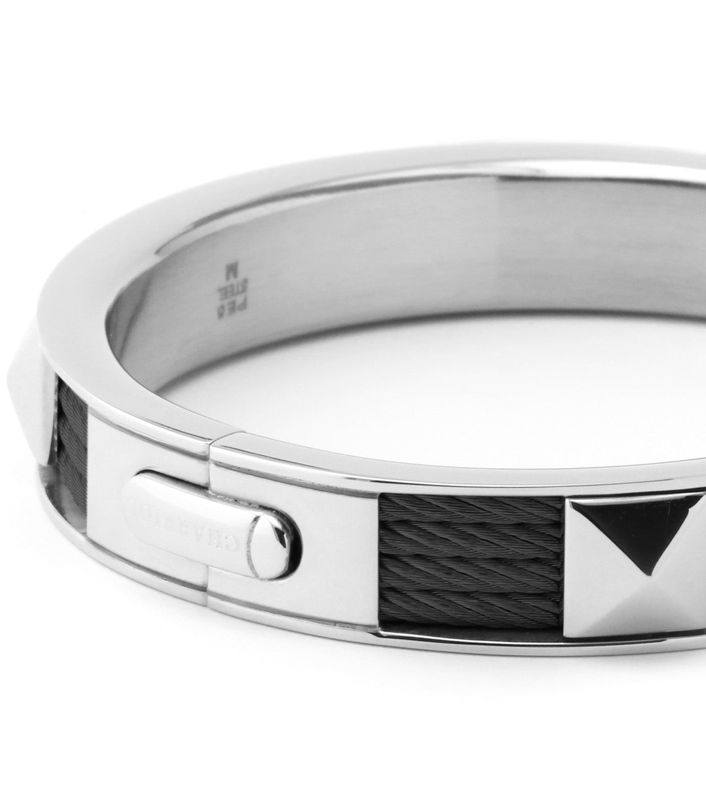 Forever Bangle Black and Silver Small