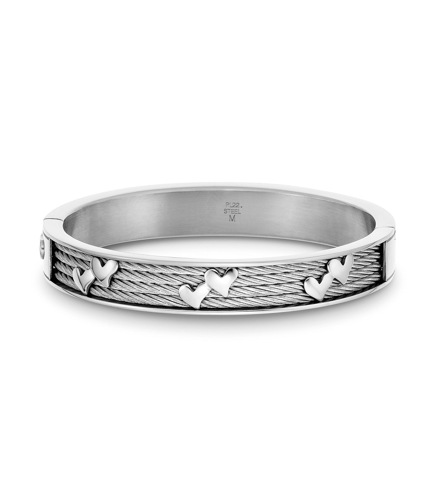 Charriol Forever Hearts Bangle Silver S