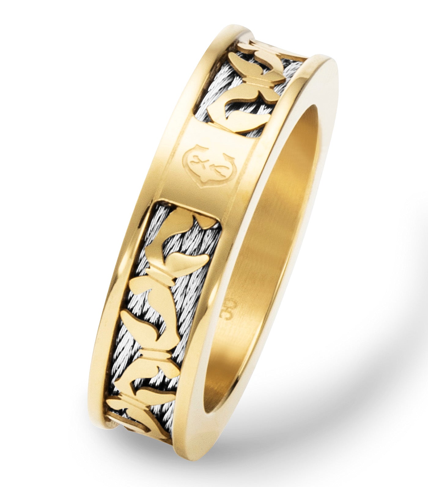 Forever Butterfly Ring Yellow Gold And Silver