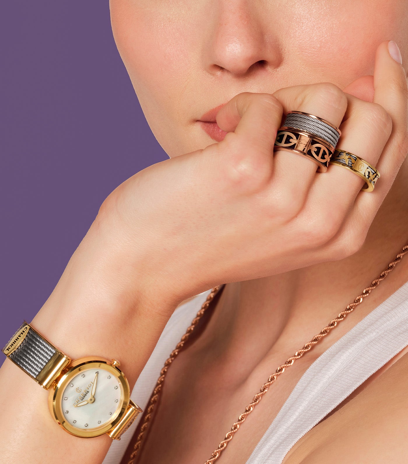 Forever Butterfly Ring Yellow Gold And Silver