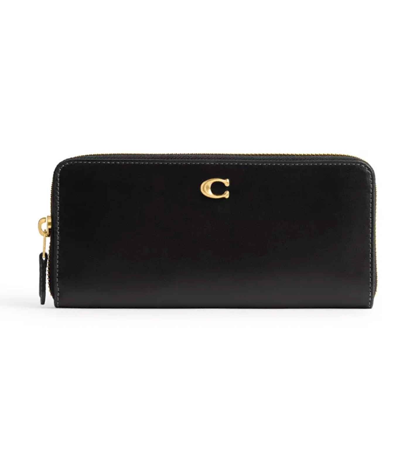 Slim Accordion Zip Tan Black