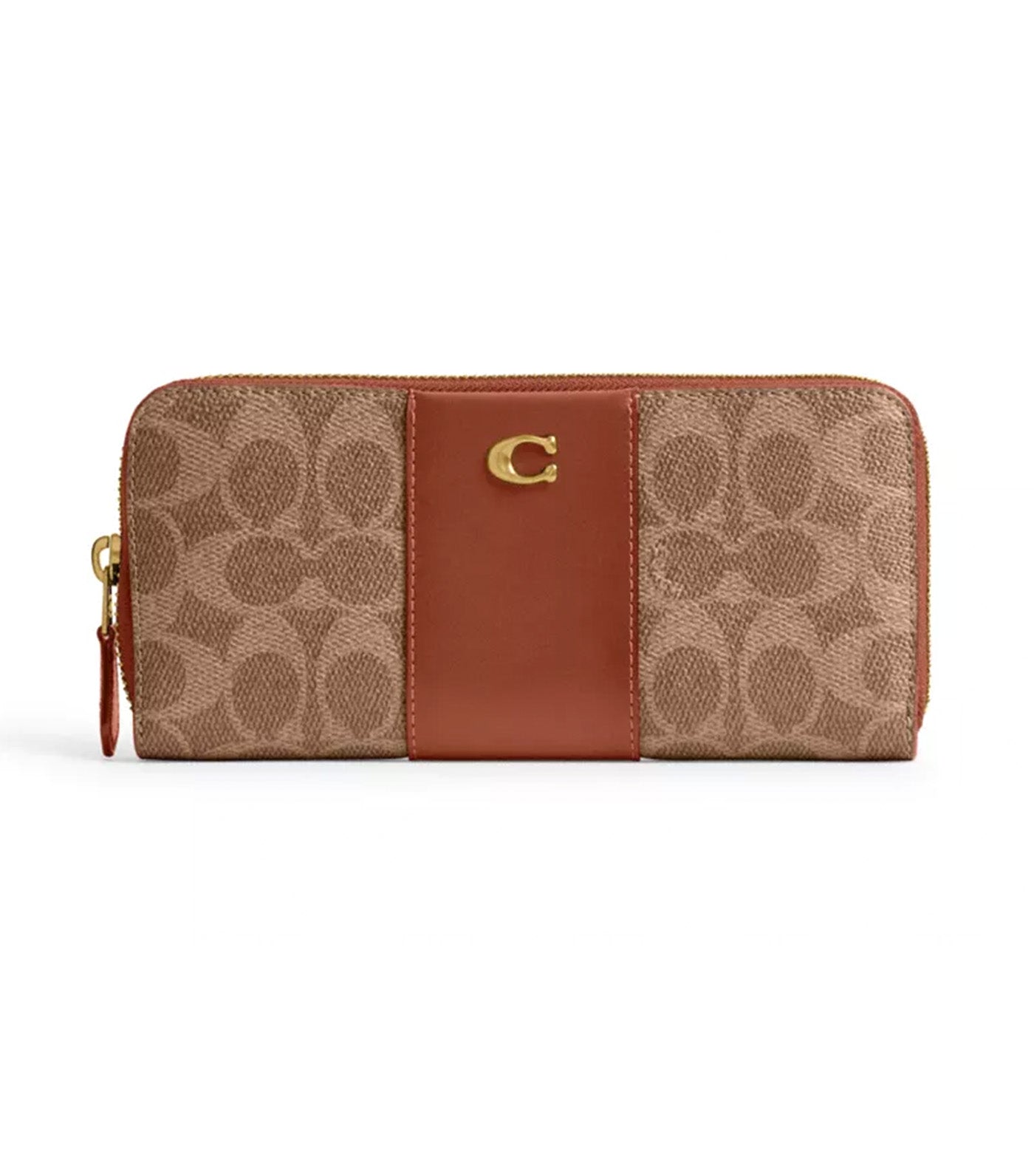Slim Accordion Zip Tan Caramel