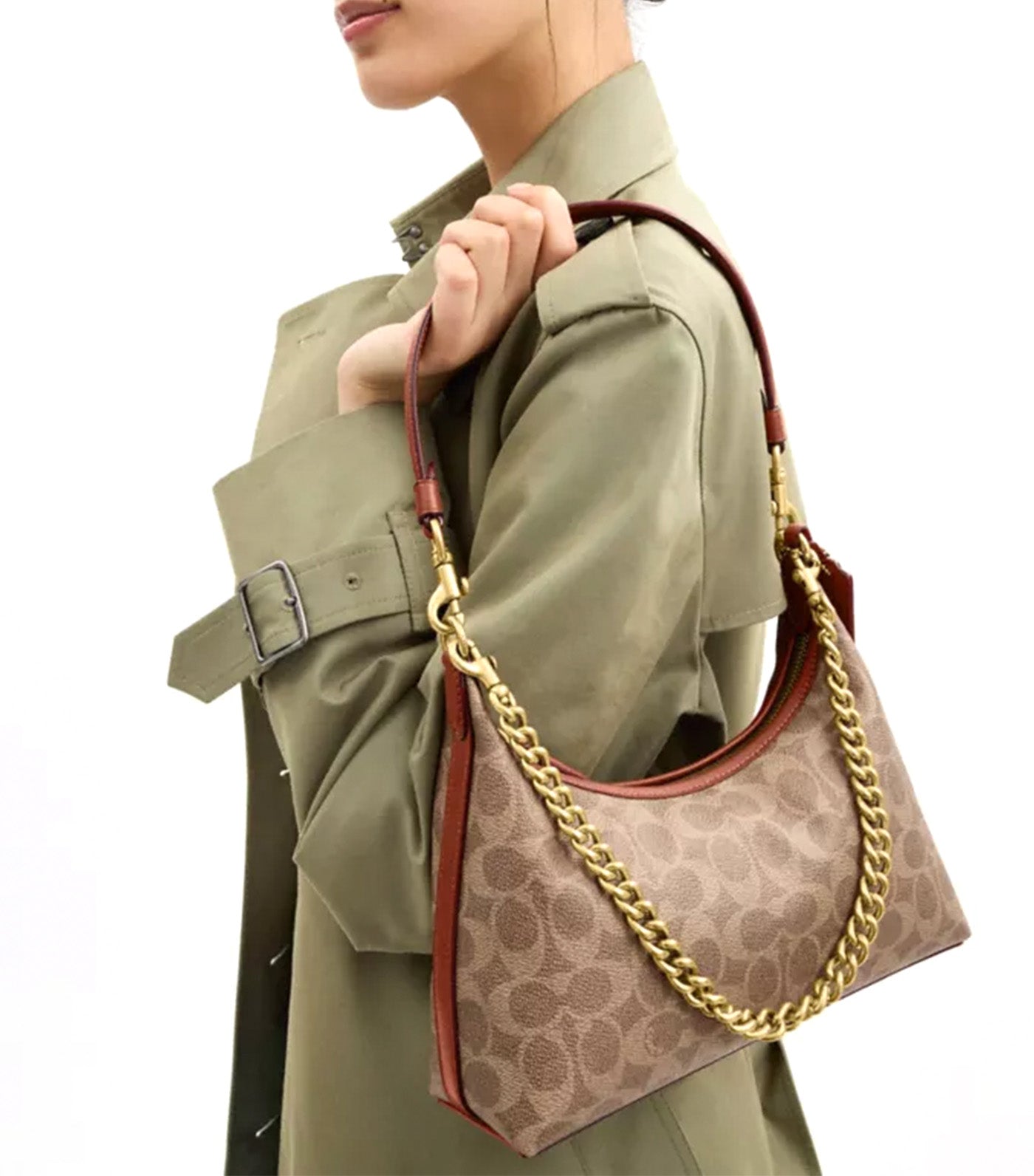 Juliet Shoulder Bag 25 in Signature Canvas Tan Caramel