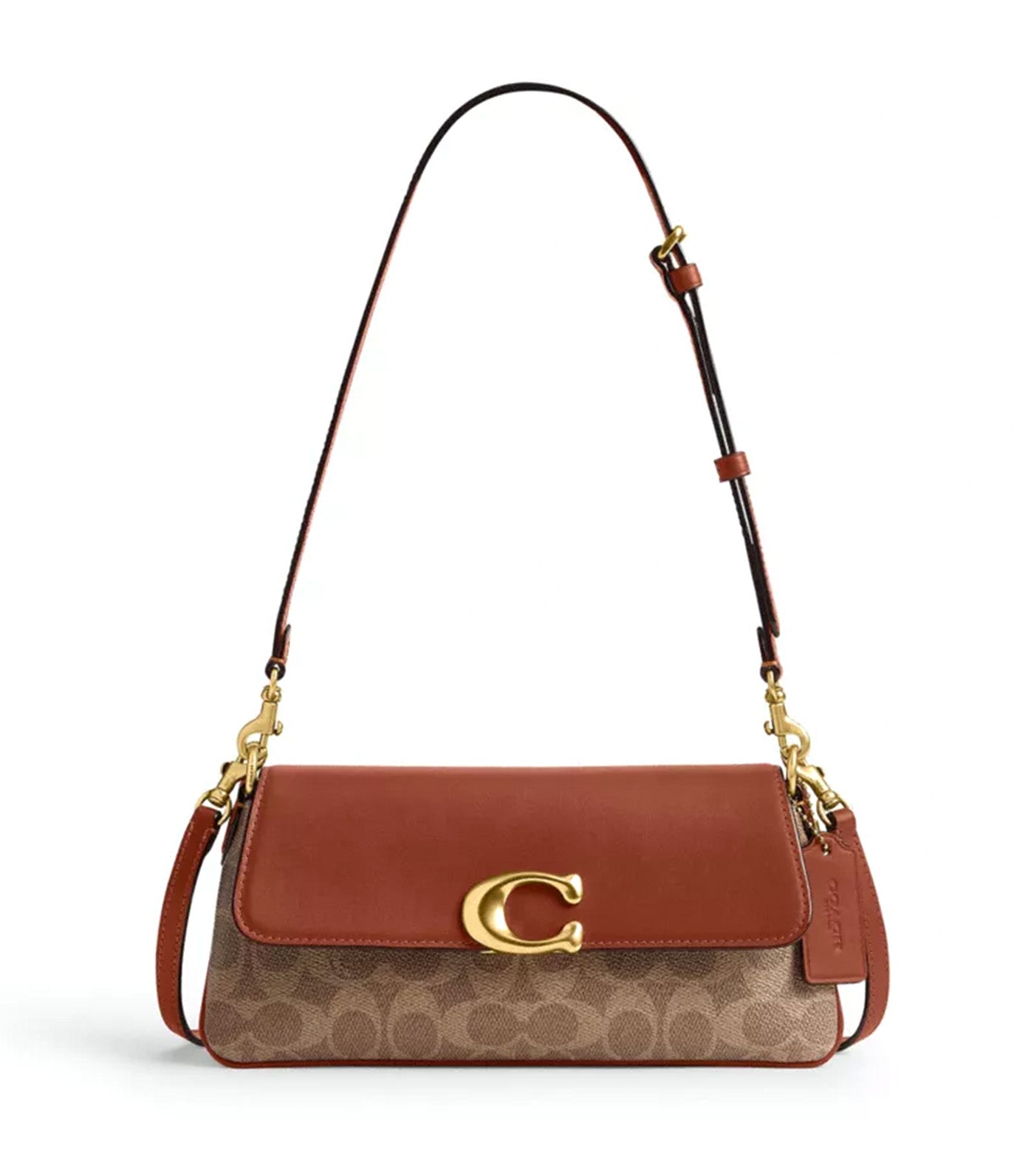Jet Shoulder Bag in Signature Canvas Tan Caramel