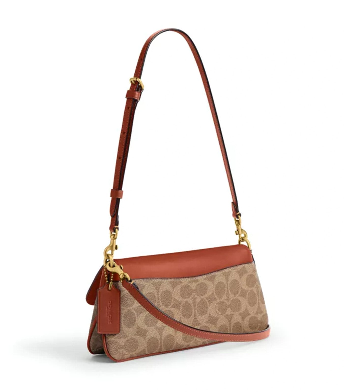Jet Shoulder Bag in Signature Canvas Tan Caramel