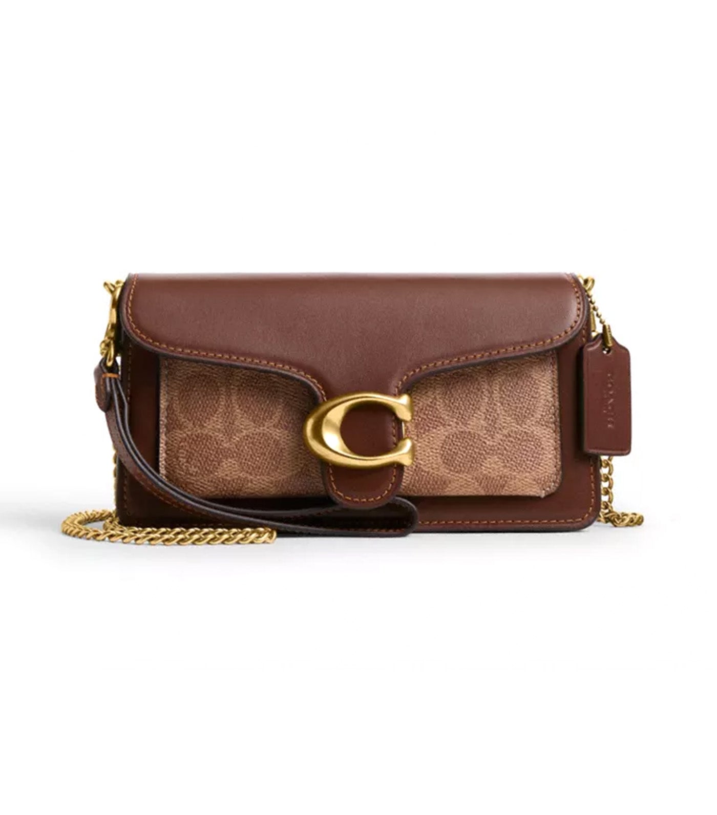 Tabby Chain Crossbody 19 Tan Brown