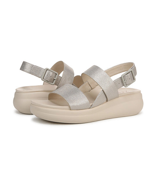 Coast Wedge Sandals Warm Silver