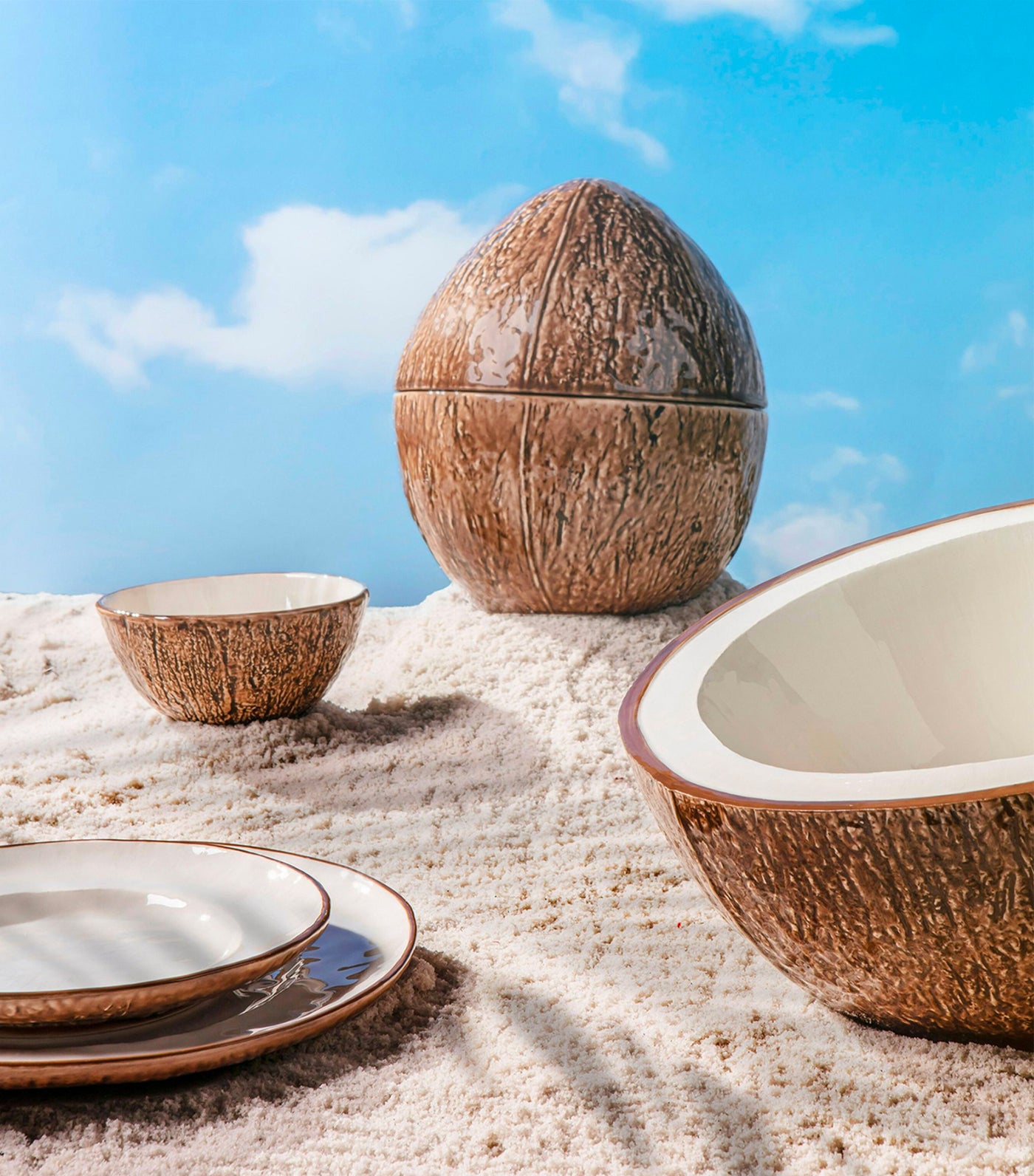 Bordallo Pinheiro Tropical Fruit Tableware Collection - Coconut 