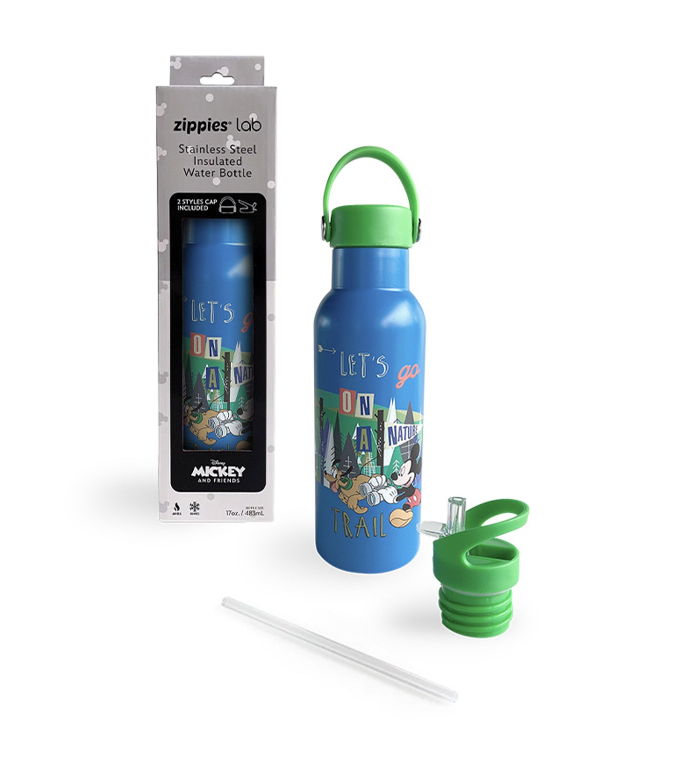 Disney Stainless Steel Insulated Water Bottle 483ml - Mickey’s Outdoor Fun