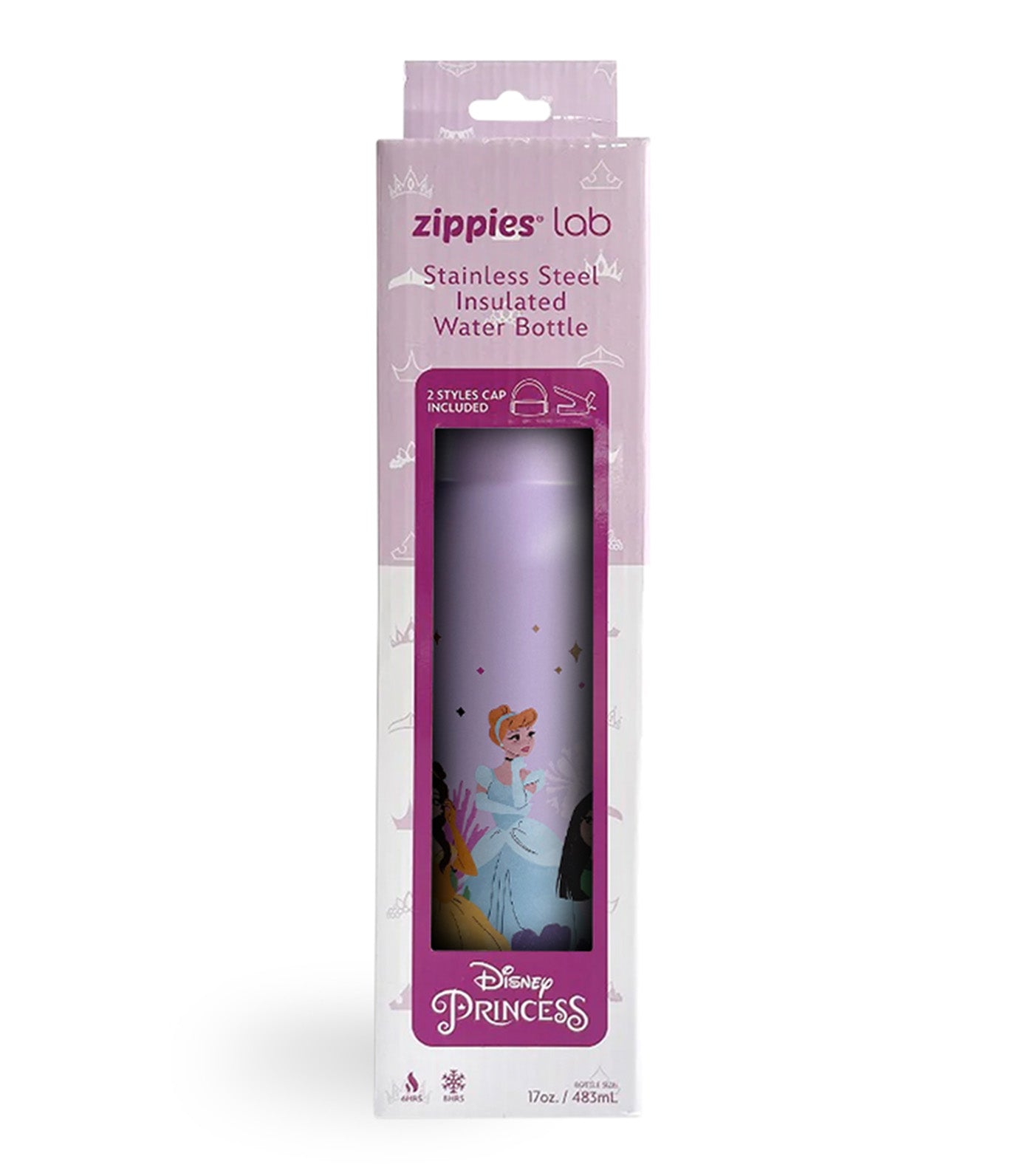 Disney Stainless Steel Insulated Water Bottle 483ml - Disney Princess Tween