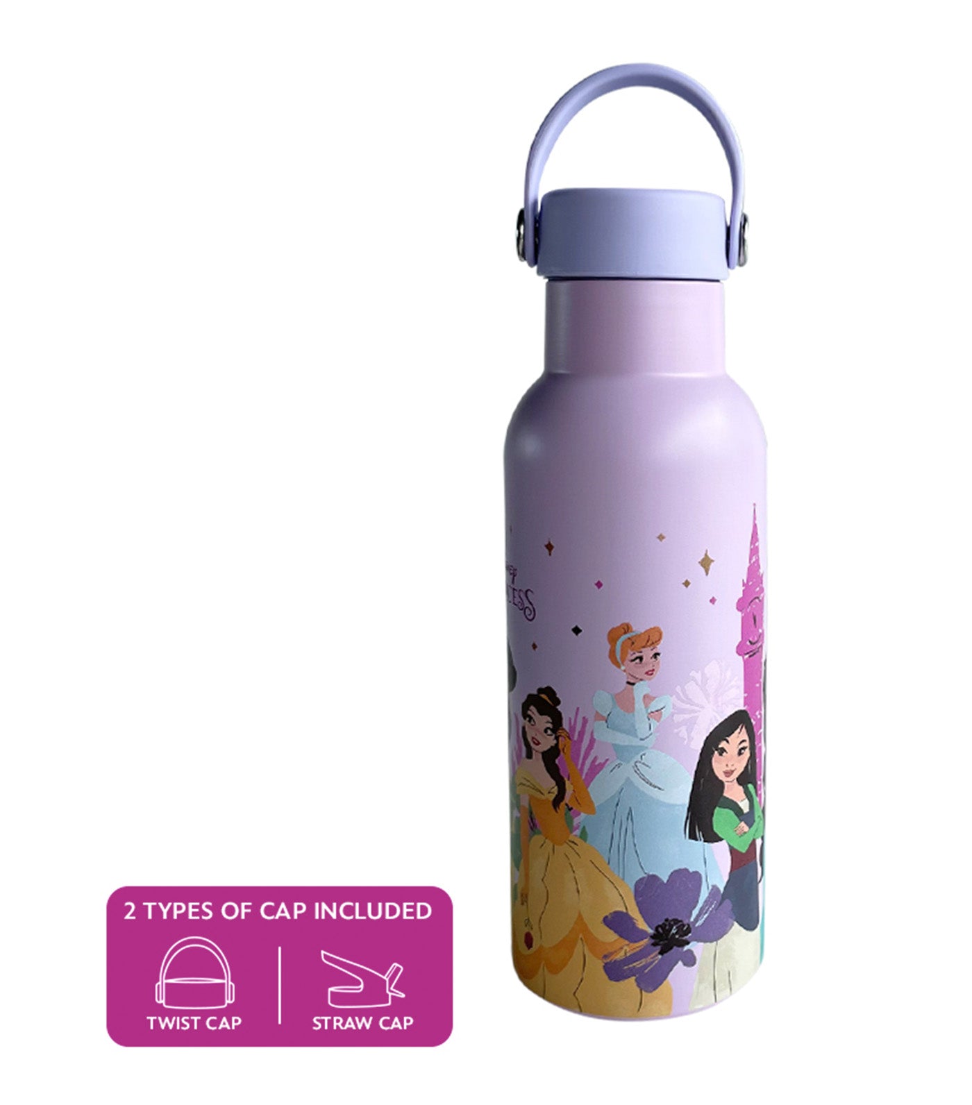 Disney Stainless Steel Insulated Water Bottle 483ml - Disney Princess Tween