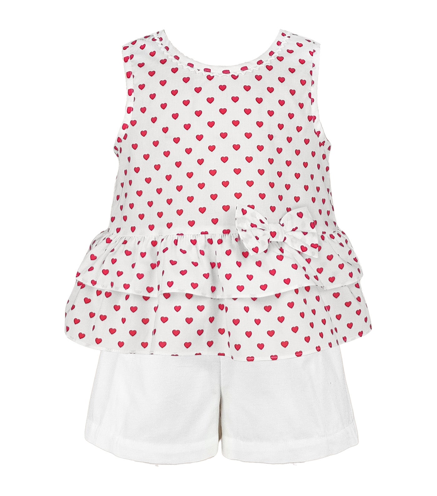 Bellamy Girls Top and Short Set White