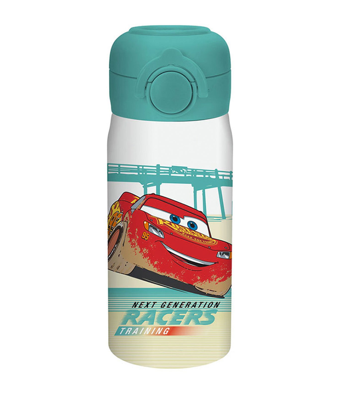 Totsafe Disney Kids Double Wall Stainless Steel Insulated Sippy Bottle 354ml - Cars (Next Gen Racers)