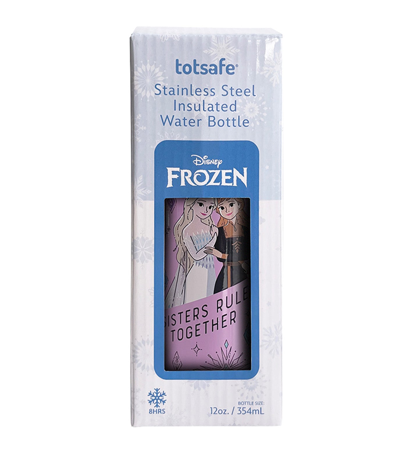 Totsafe Disney Kids Double Wall Stainless Steel Insulated Sippy Bottle 354ml - Frozen Casual Charm