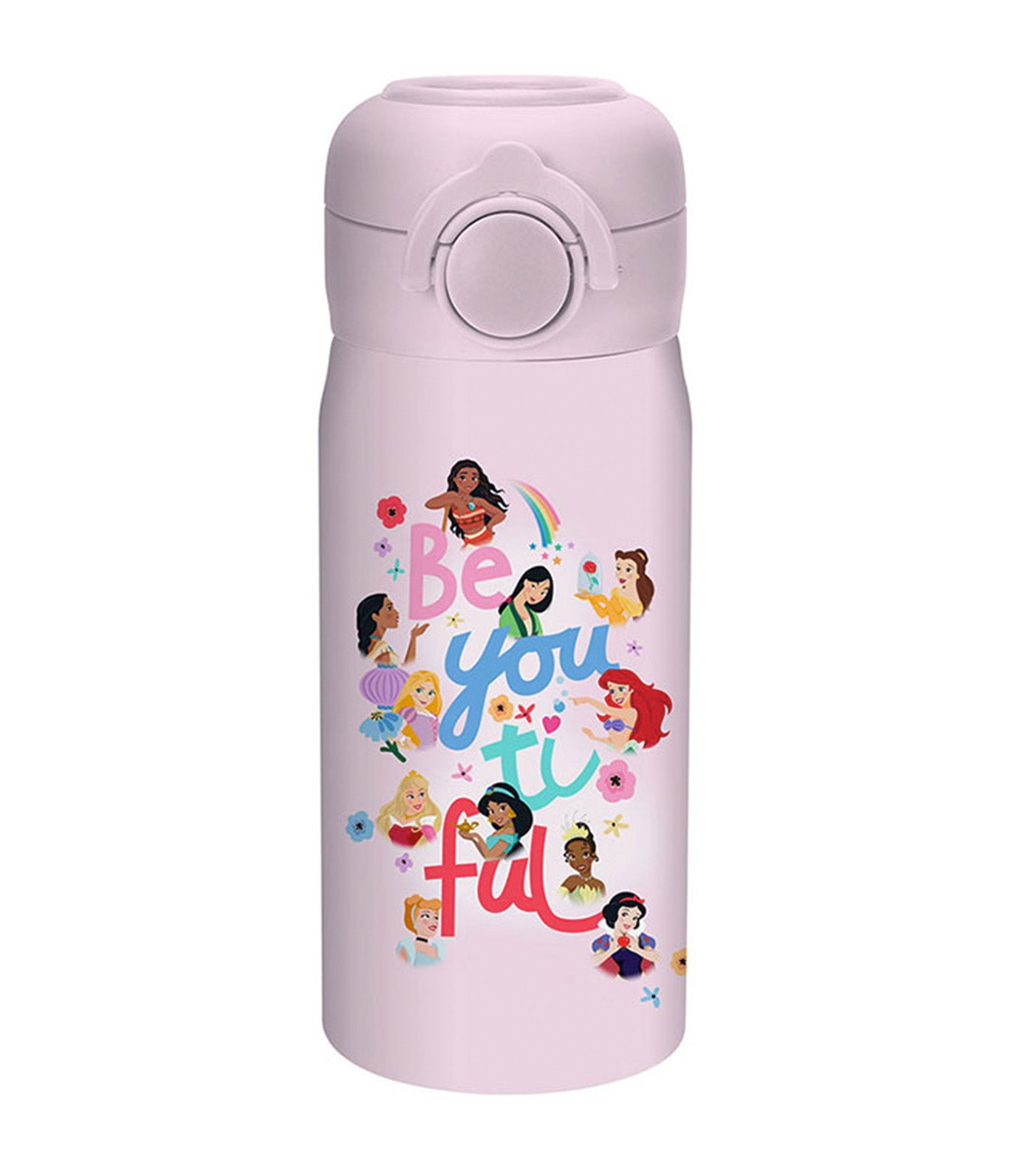 Totsafe Disney Kids Double Wall Stainless Steel Insulated Sippy Bottle 354ml - Princess More Than A Rainbow (BeYouTiFul)