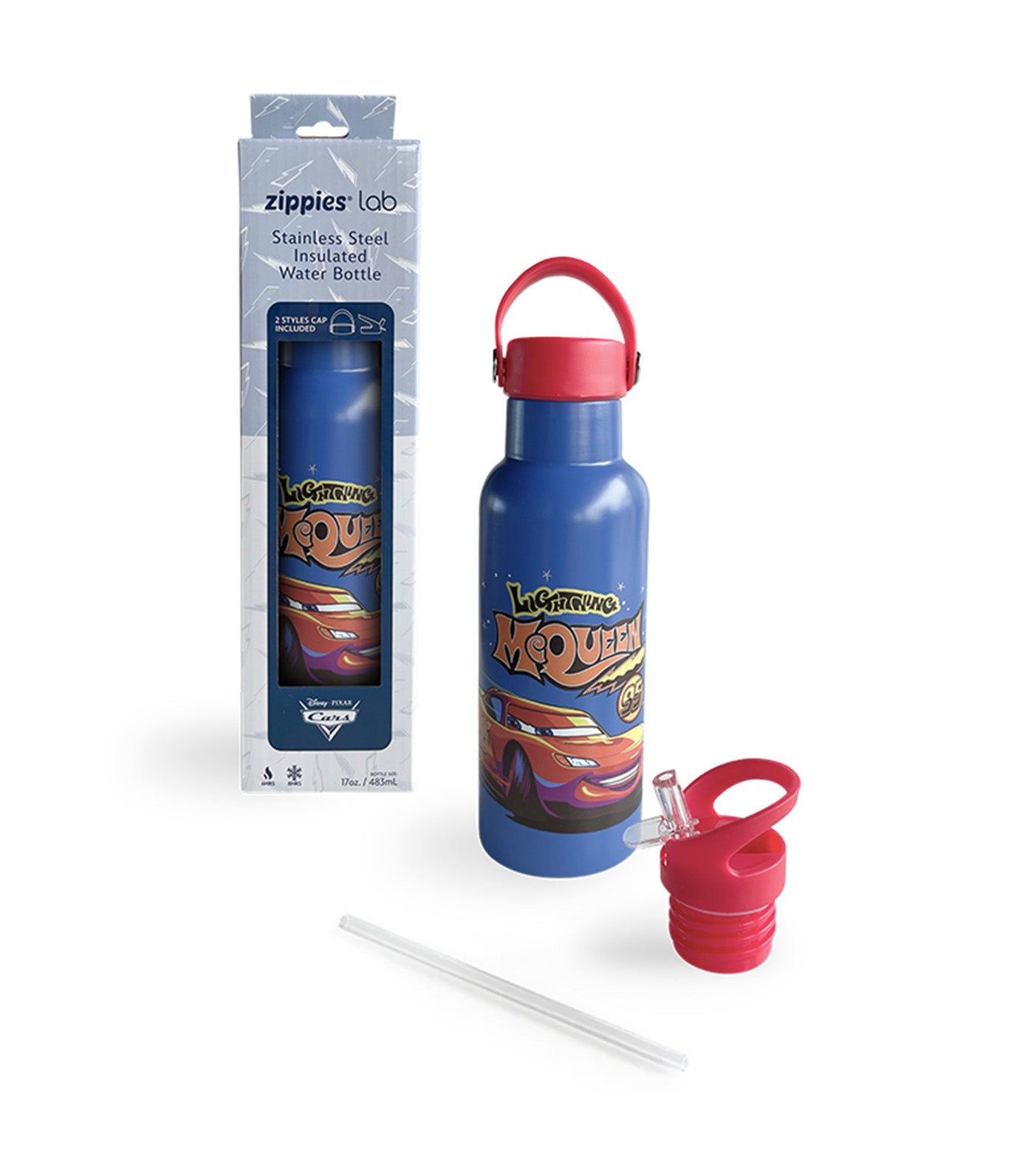 Disney Stainless Steel Insulated Water Bottle 483ml - Cars Classic Graphic