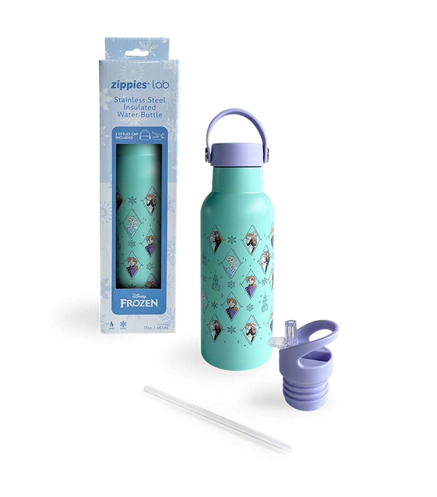 Disney Stainless Steel Insulated Water Bottle 483ml - Frozen Casual Charm