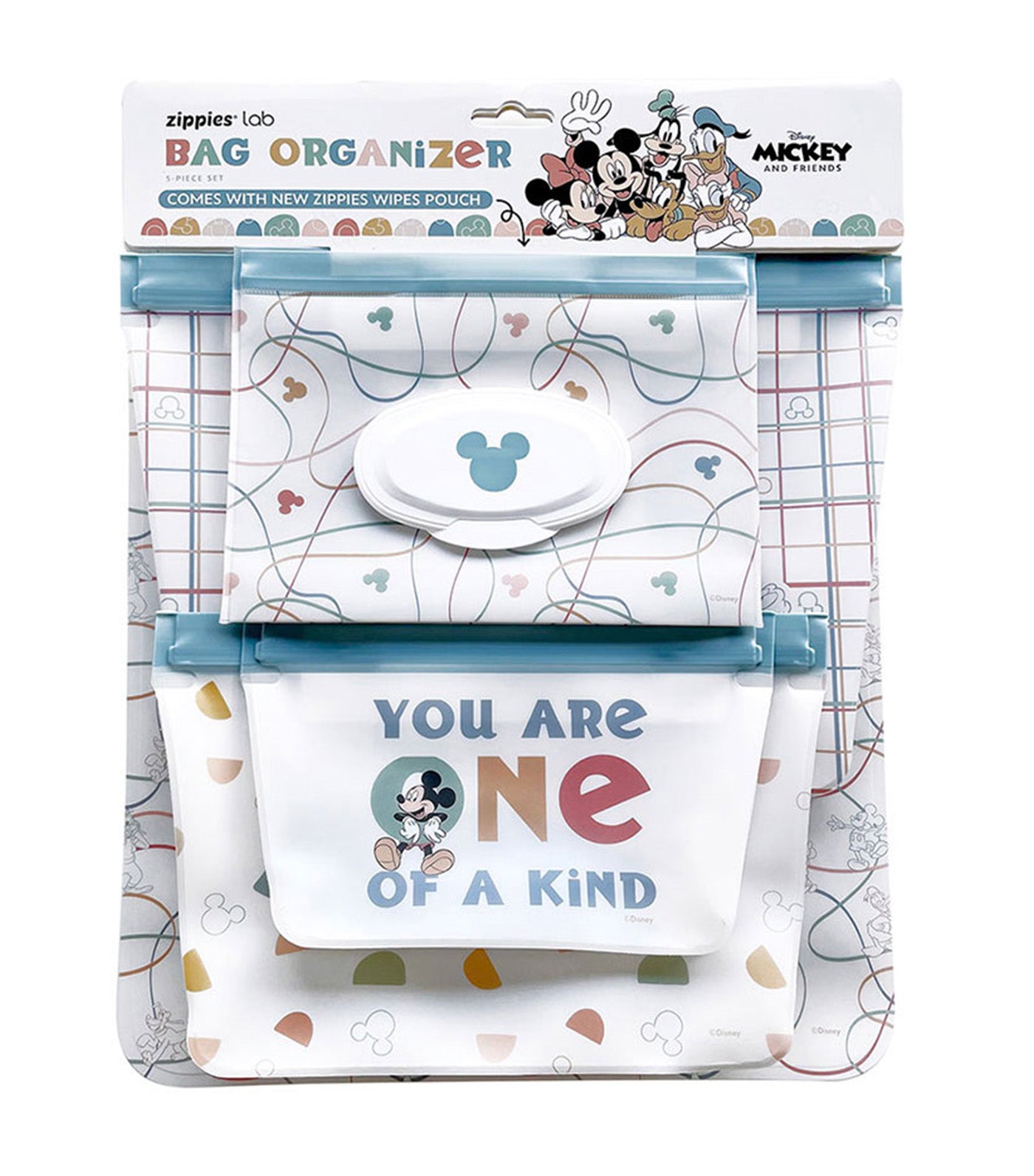 Lab Disney Mickey & Friends Kiddie Blogger 5-pc Bag Organizer Set