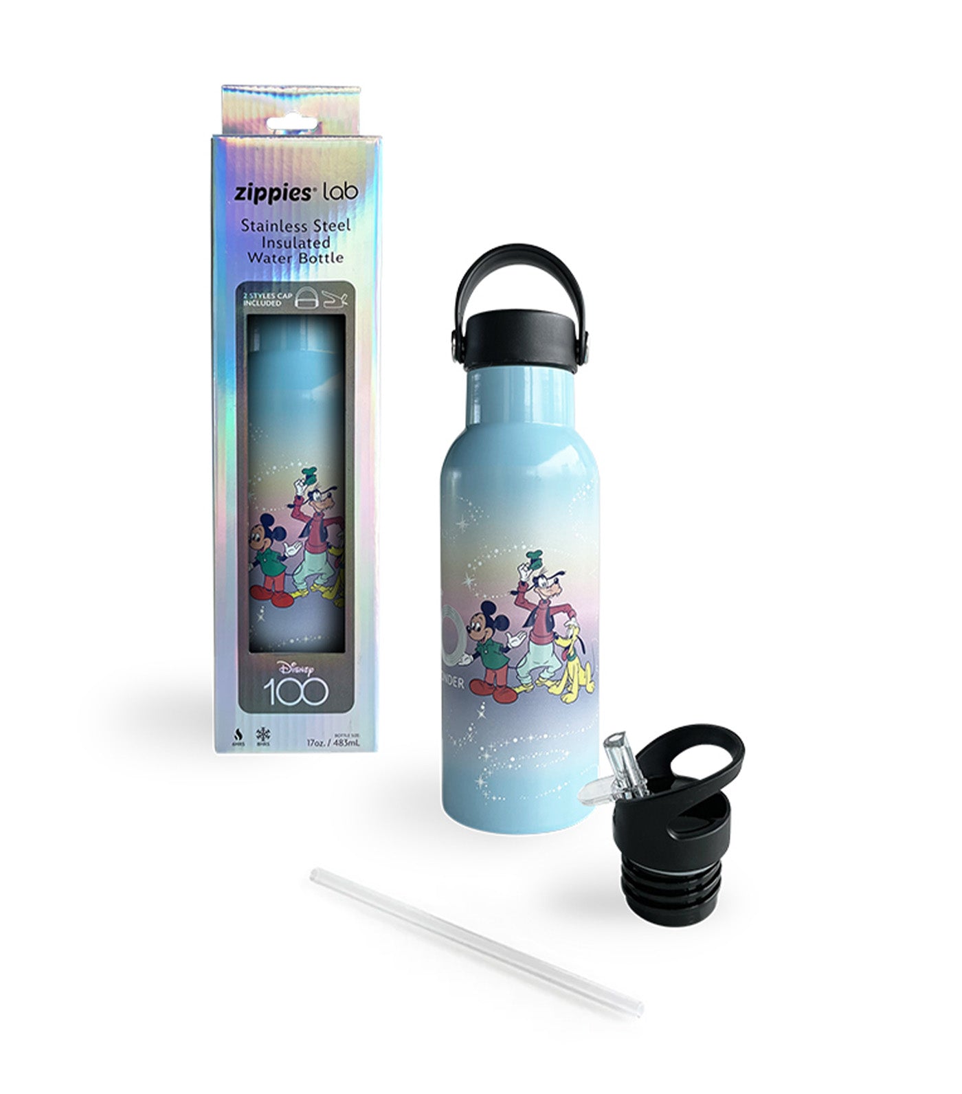 Disney Stainless Steel Insulated Water Bottle 483ml - Disney 100 Iridescent