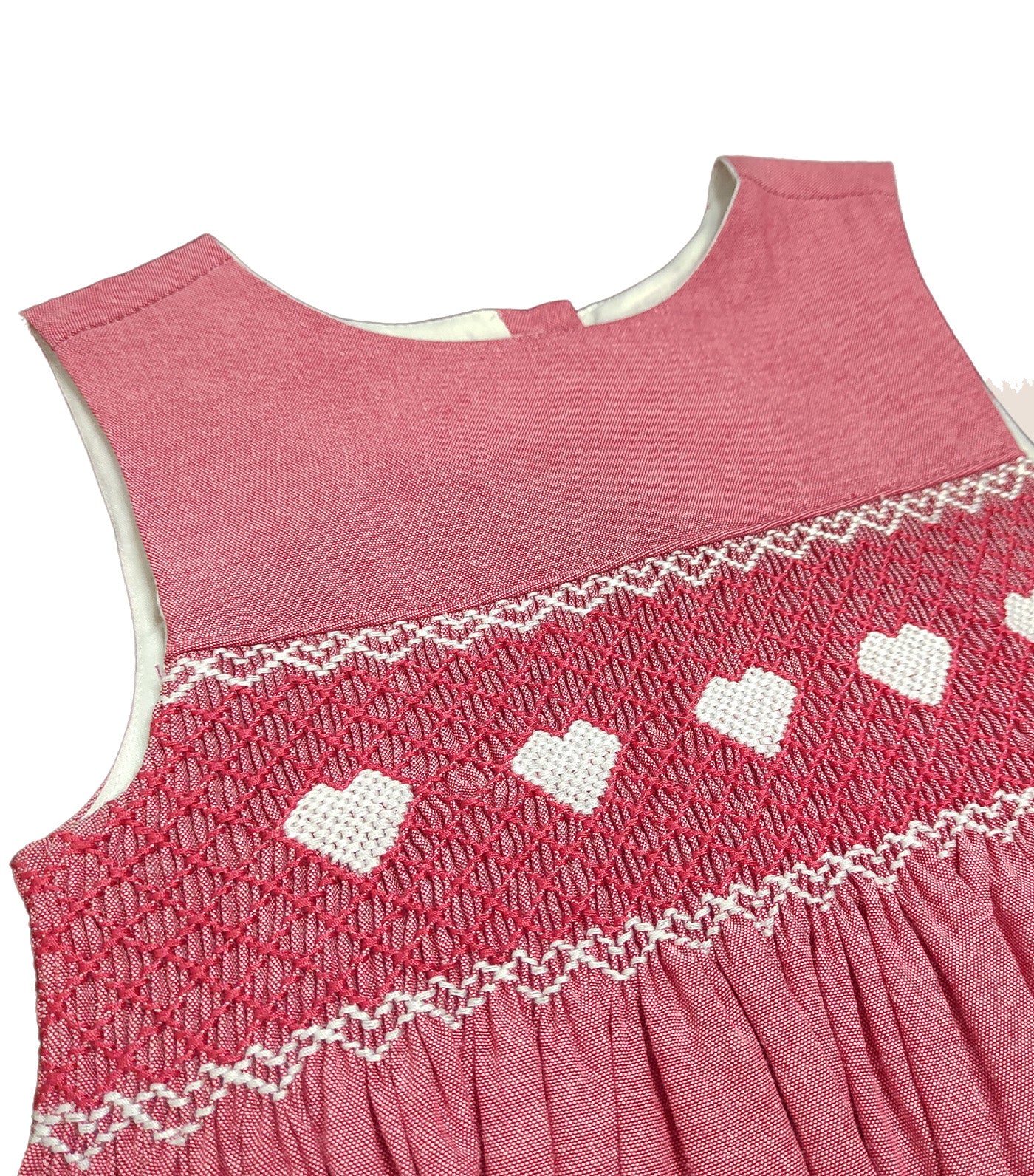 Blanche Girls Smocked Dress Red