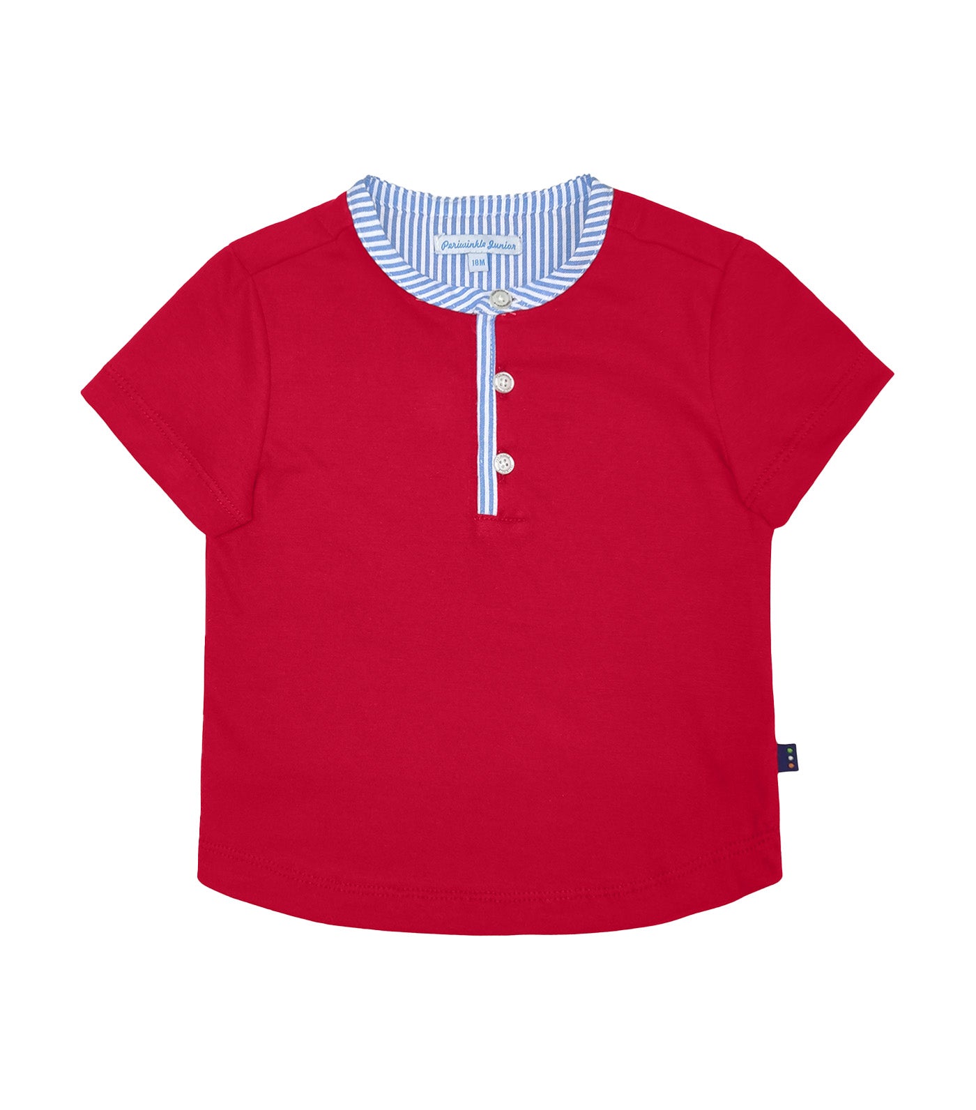 Isaac Baby Boy Top and Short Set Red/Turquoise