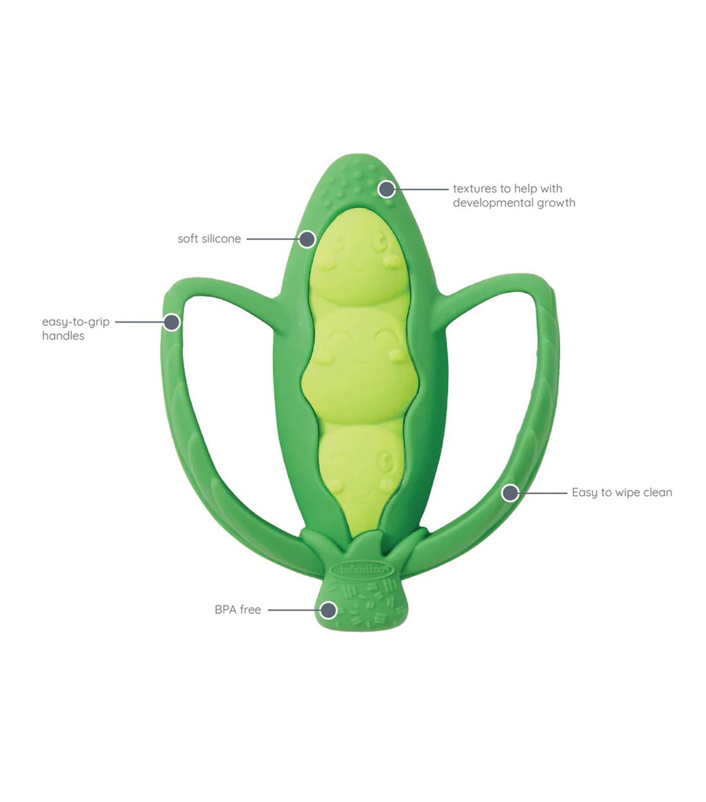 Lil Nibbles Textured Teether Peas