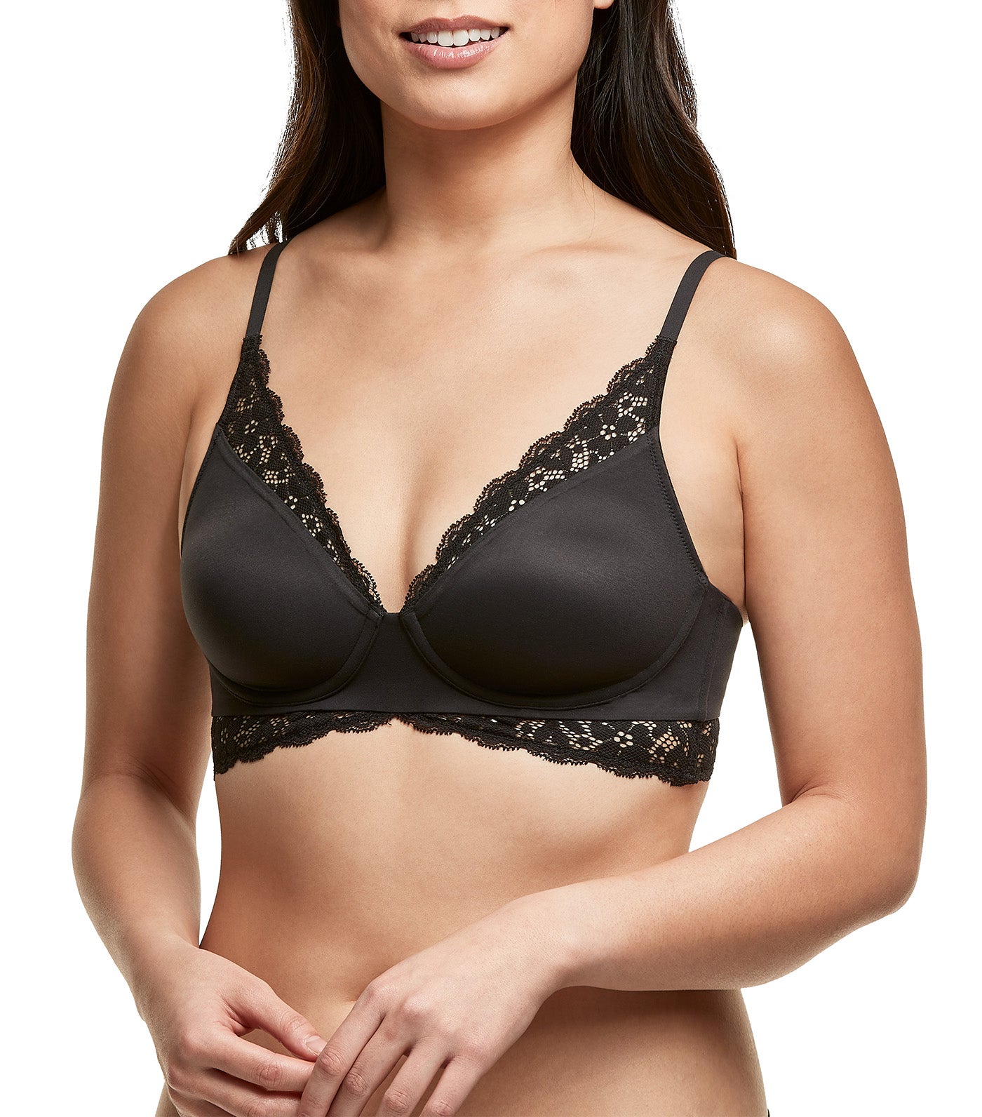 Maidenform Women's M Soft Support Wireless Bralette, Soft Convertible Bra  with Lace