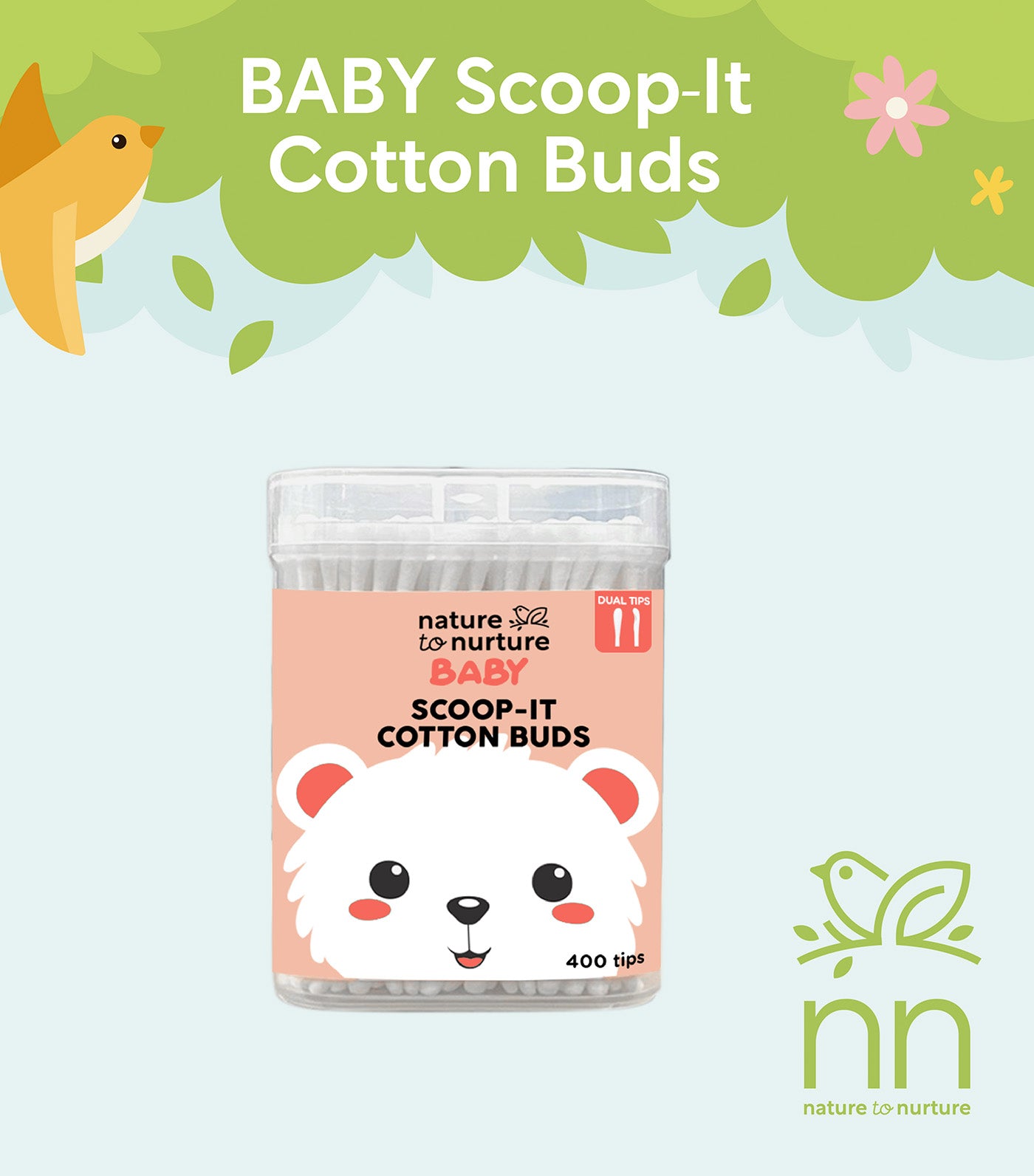 Baby Scoop-It Cotton Buds, 400 tips