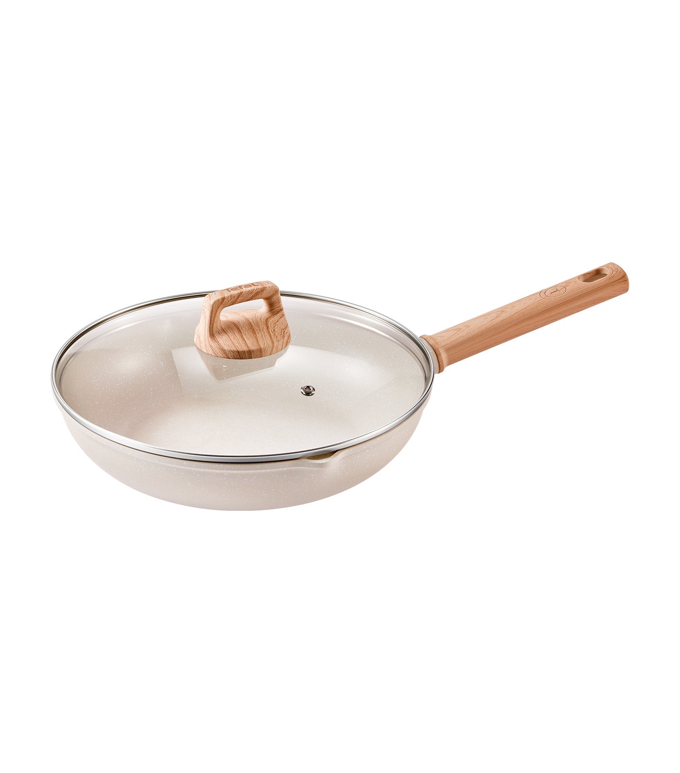 Cristalia Plus Frying Pan 26 cm with Lid Beige