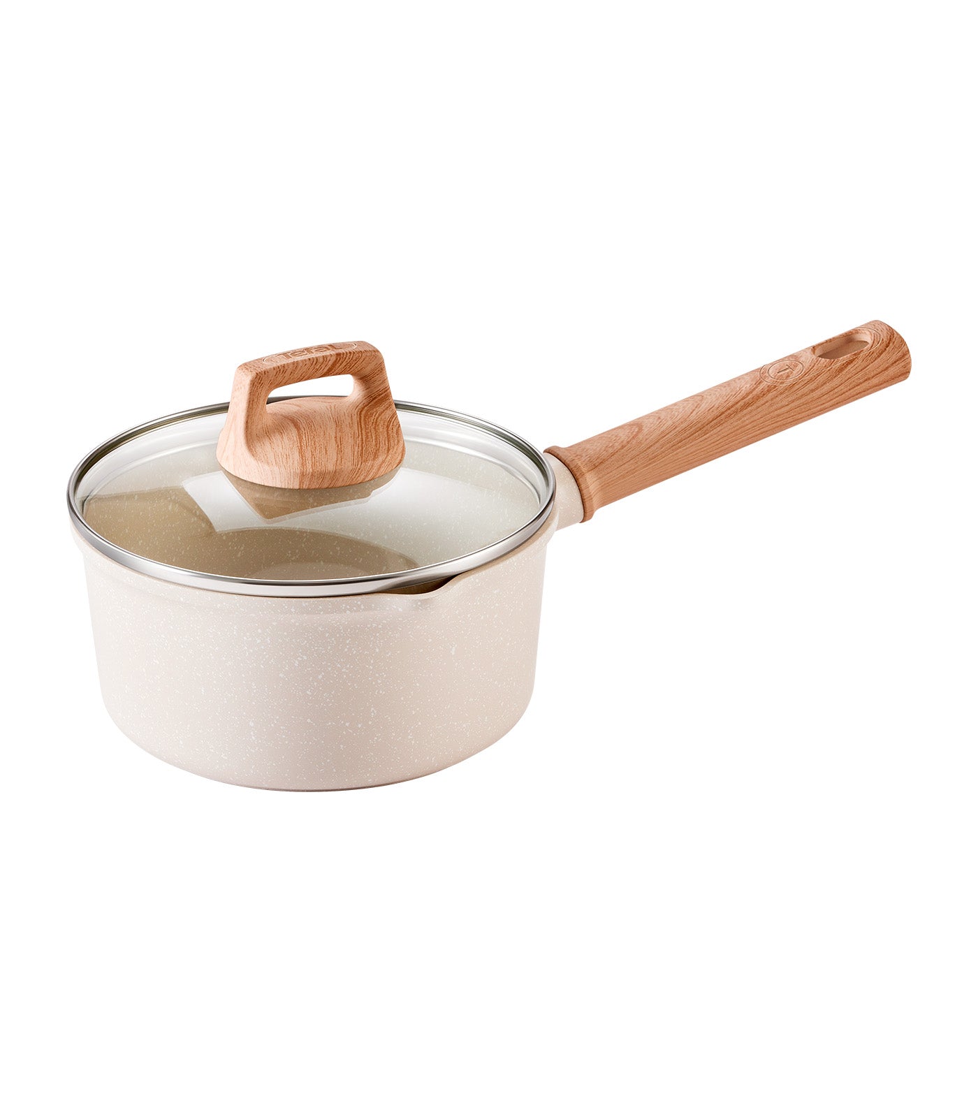 Cristalia Plus Saucepan 16 cm with Lid Beige