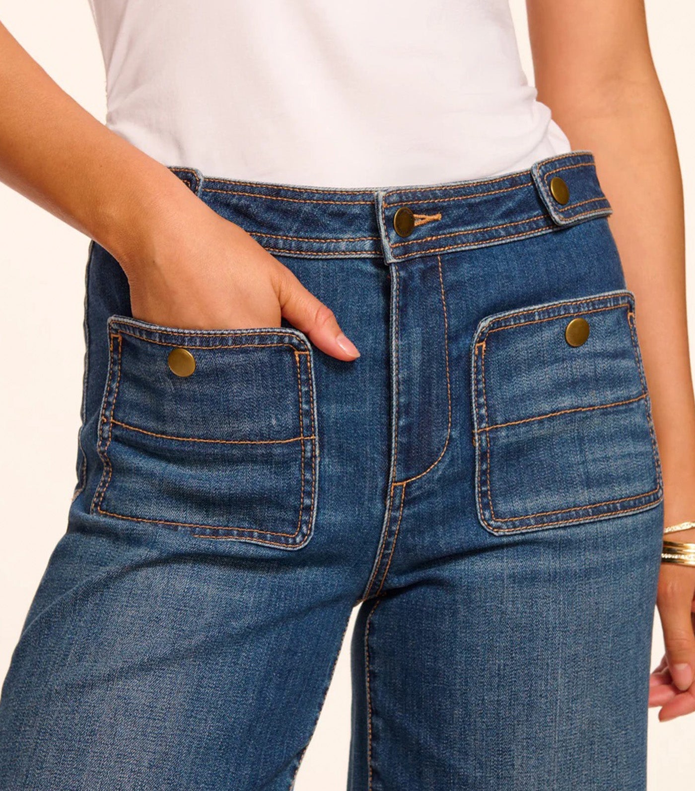 Ramy Brook Gemma Mid-Rise Cropped Jean Medium Wash 