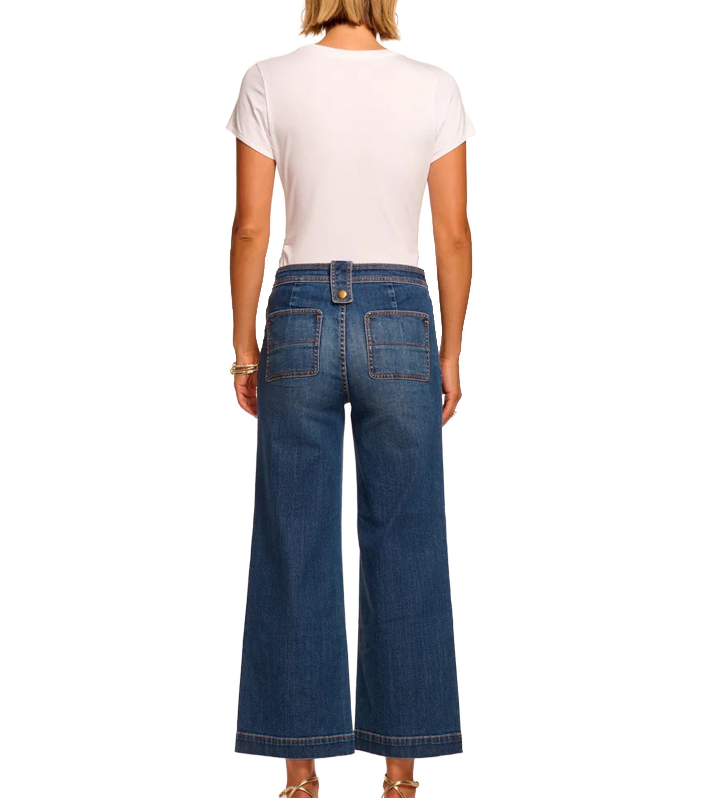 Ramy Brook Gemma Mid-Rise Cropped Jean Medium Wash 