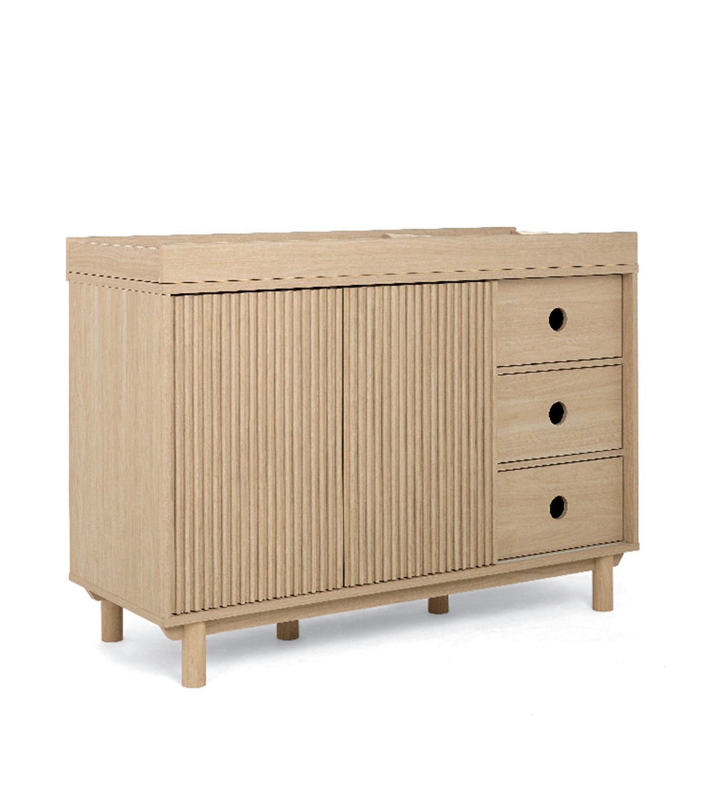 Oska Wide Dresser Changer Natural Oak