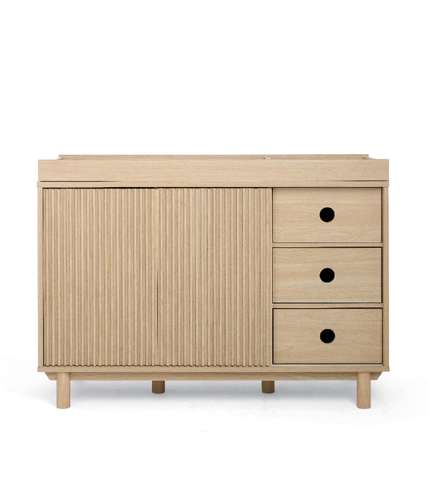 Oska Wide Dresser Changer Natural Oak