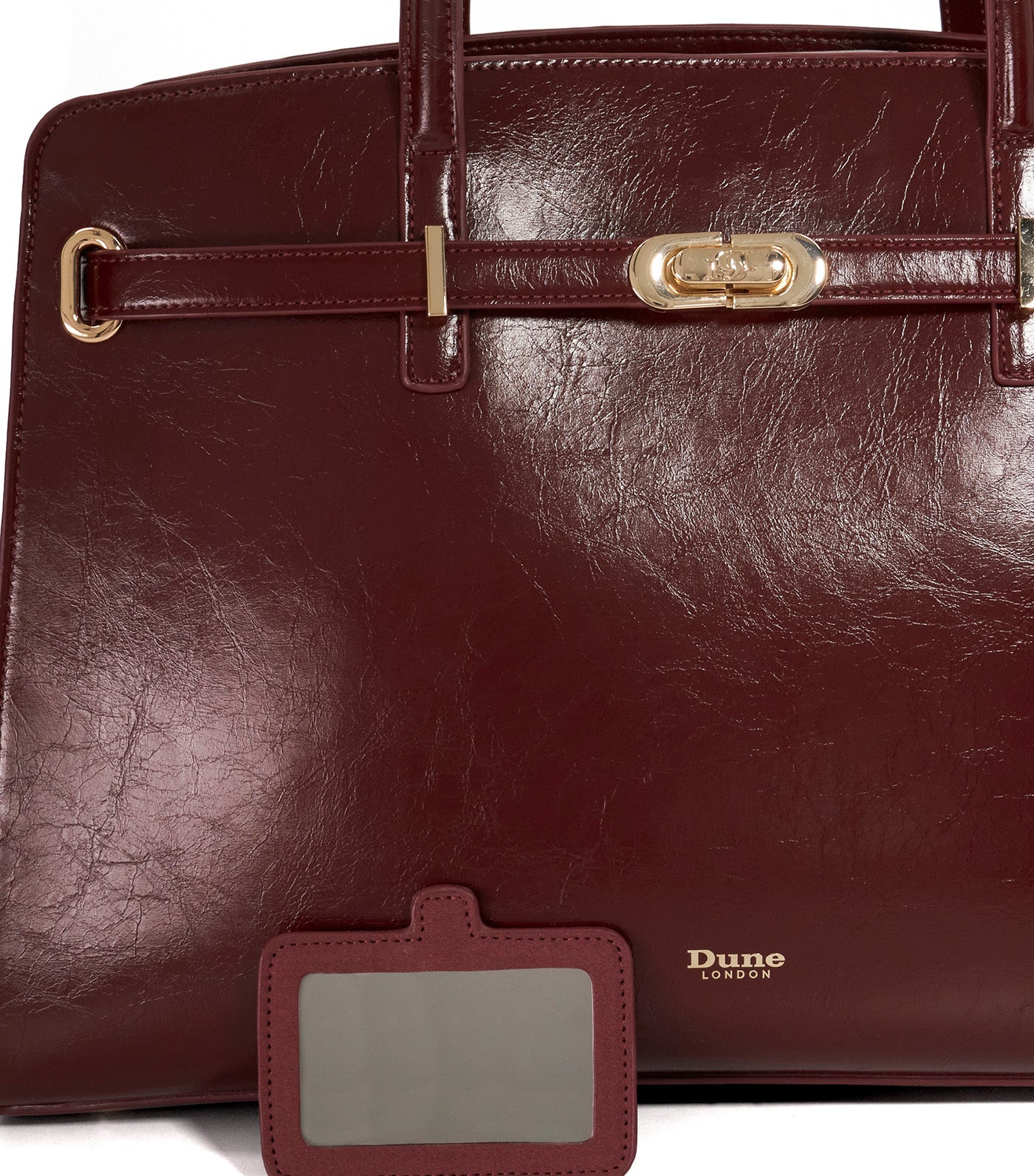 Define Large Belted Tote Burgundy