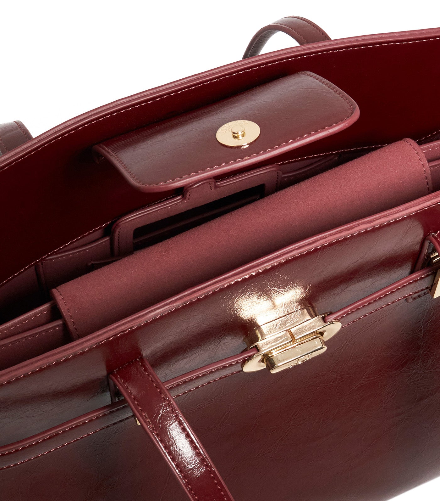 Define Large Belted Tote Burgundy