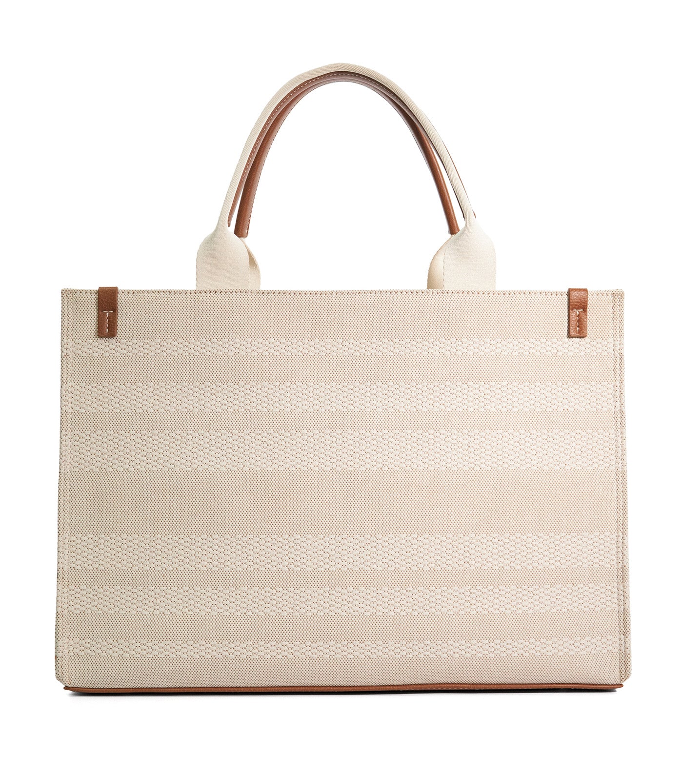 Deltra Large Stripe Canvas Tote Natural